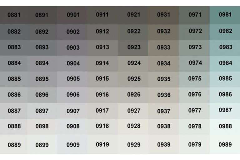 Farbfeldübersicht mit verschiedenen Farbnuancen