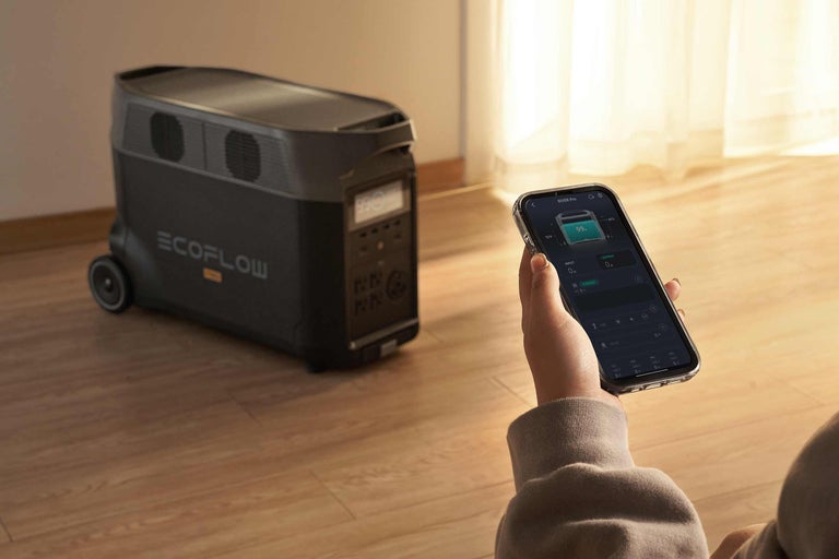 Ecoflow Powerstation mit Smartphone-App zur Steuerung