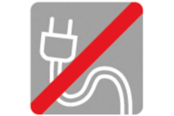 Kein Stromanschluss Symbol