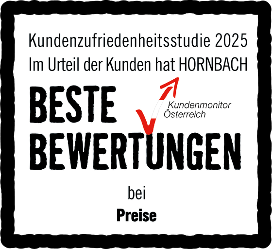 Kundenzufriedenheitsstudie 2025: Hornbach erzielt laut Kundenmonitor Österreich beste Bewertungen bei Preisen.