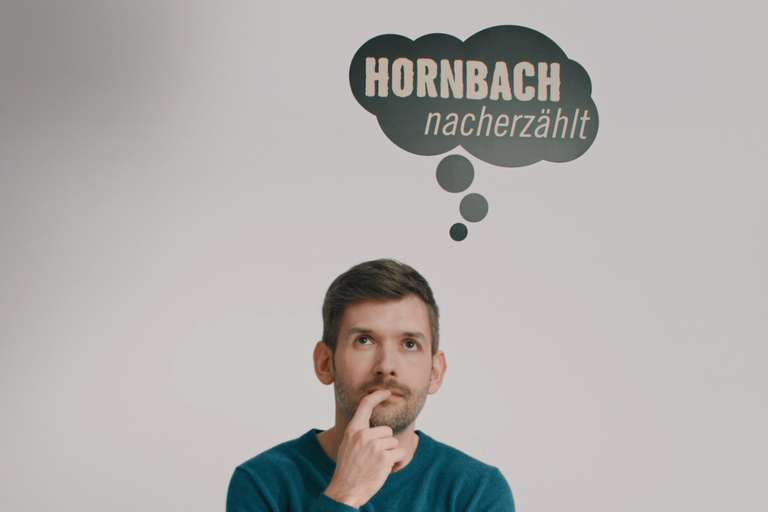 Mann denkt über Hornbach nacherzählt nach