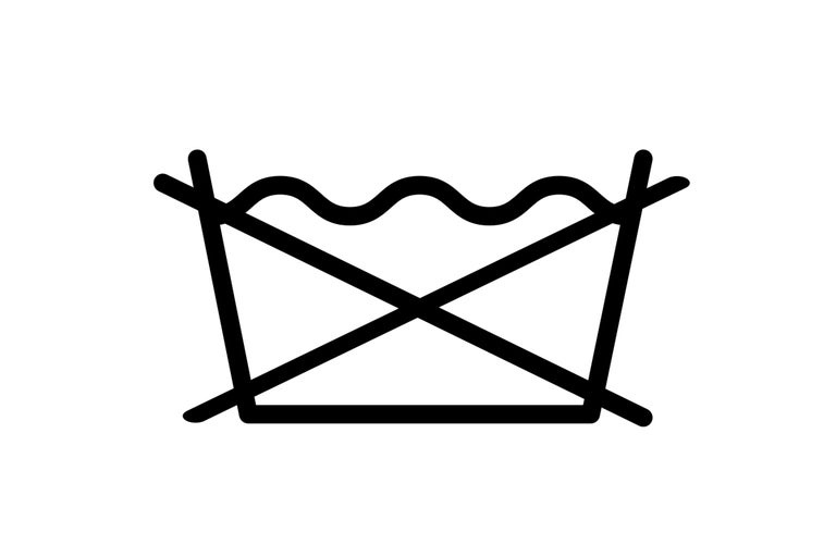 Nicht waschen Symbol