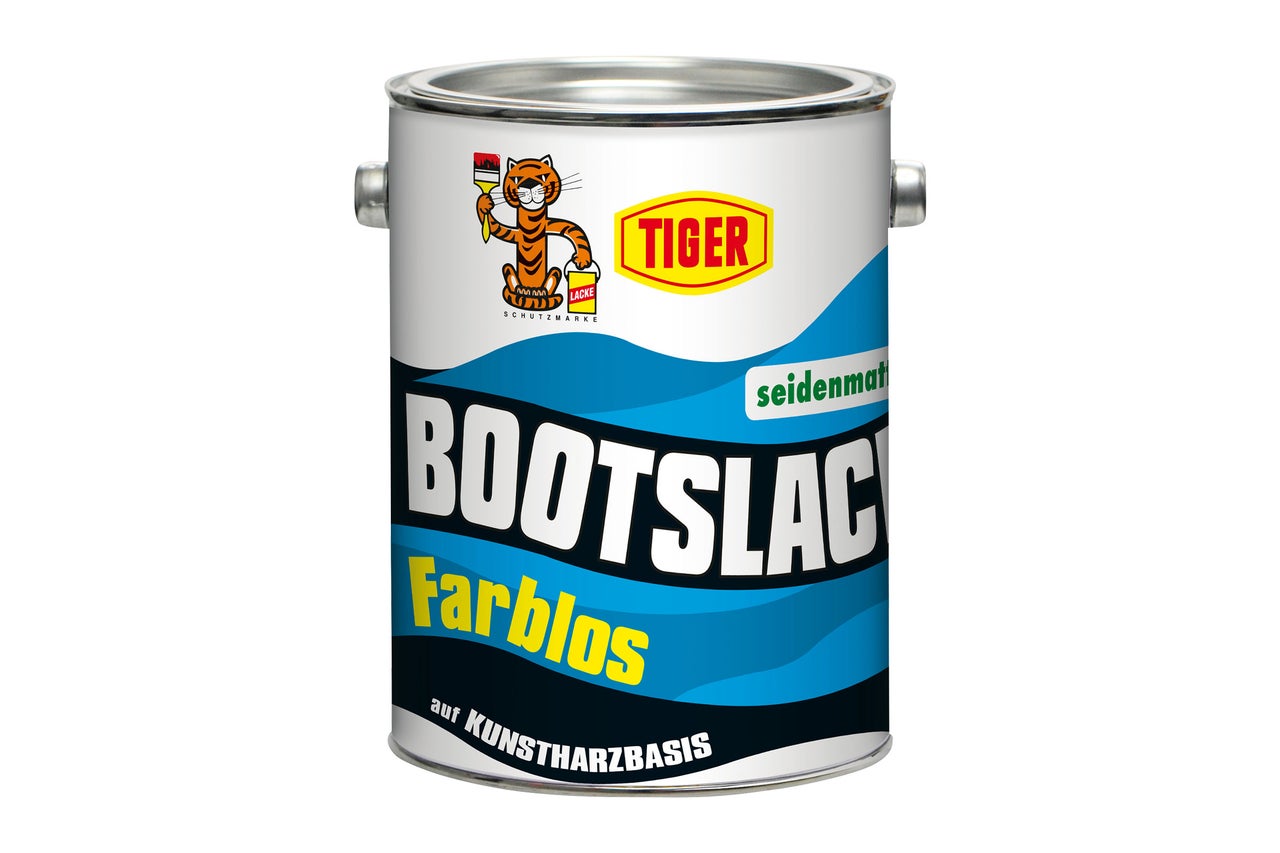 Dose farbloser Bootslack seidenmatt auf Kunstharzbasis