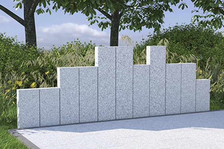 Granit Sichtschutzzaun im Garten