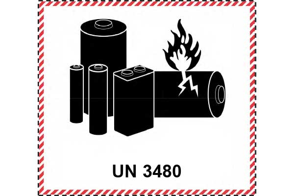 UN 3480 Kennzeichnung für Lithium-Ionen-Batterien