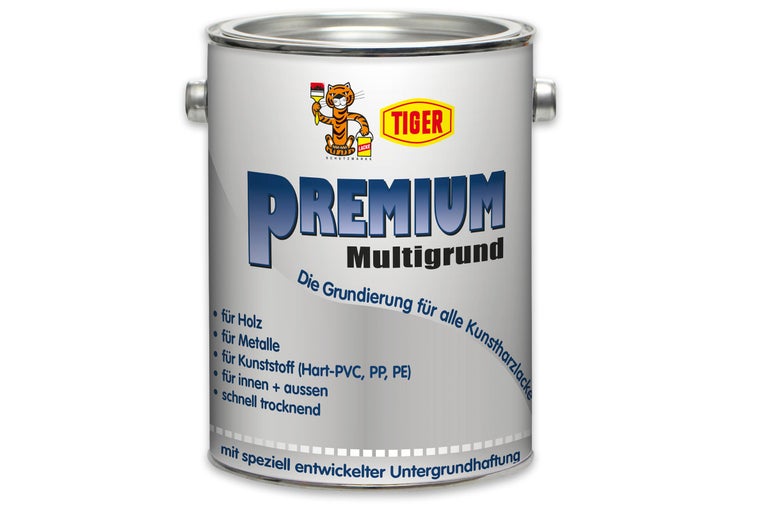 Tiger Premium Multigrund Grundierung für Holz, Metalle und Kunststoffe in einer Dose