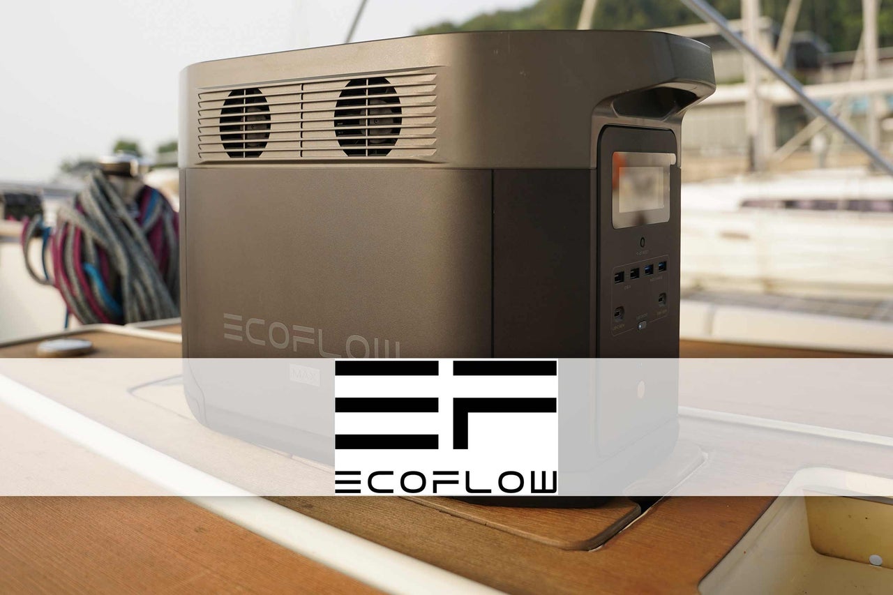 EcoFlow Powerstation mit Lüftungsschlitzen und Anschlüssen