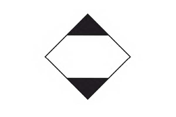 Symbol für 4.1 entzündbare feste Stoffe