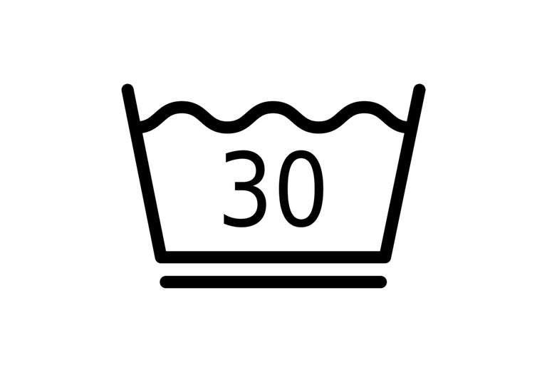 Waschsymbol: Maschinenwäsche bei 30 Grad
