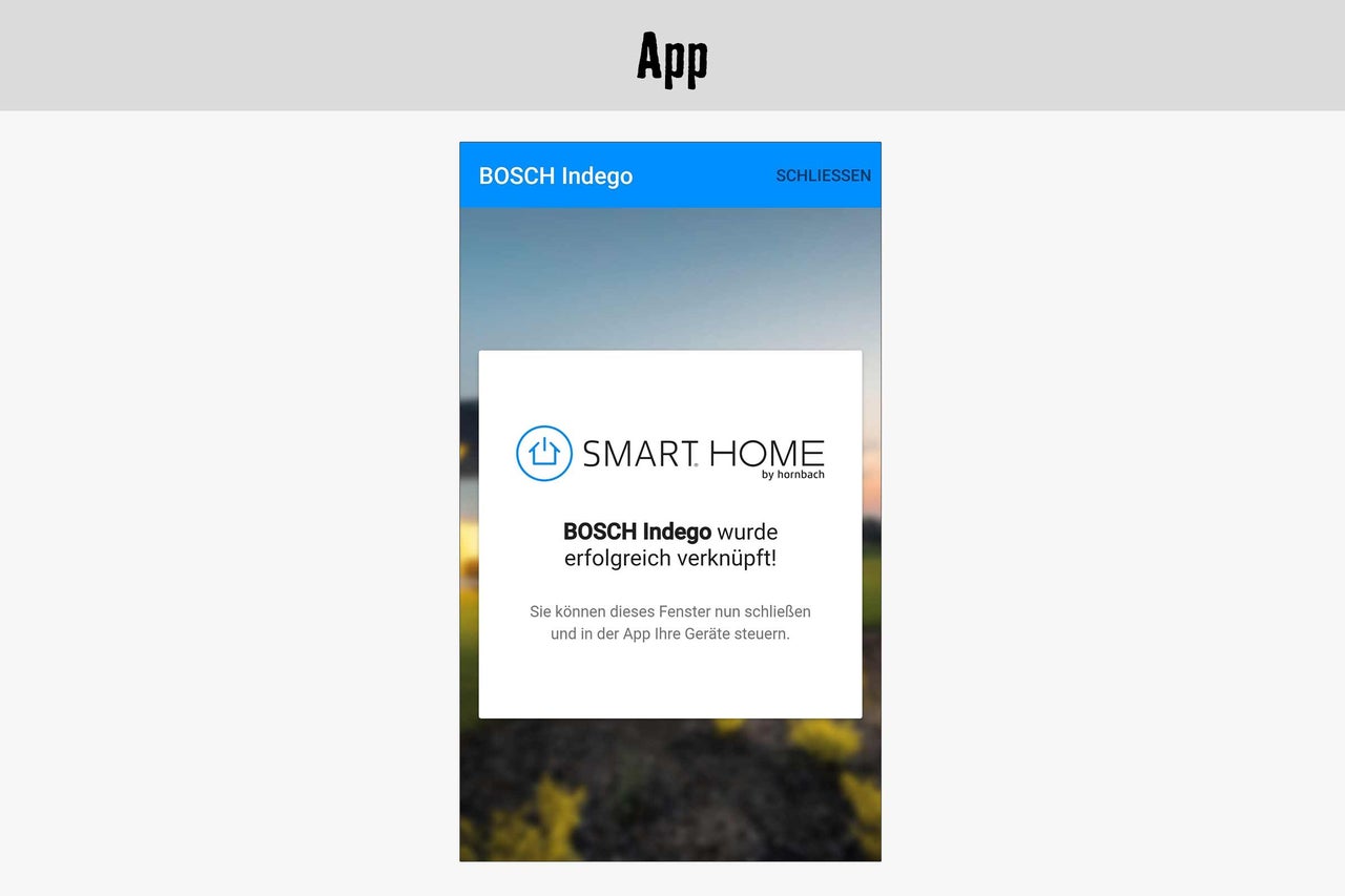 Bosch Indego App Anzeige