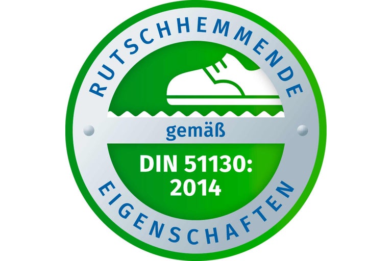 Symbol für rutschhemmende Eigenschaften gemäß DIN 51130: 2014