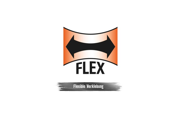 Flexibel Verklebung Zeichen