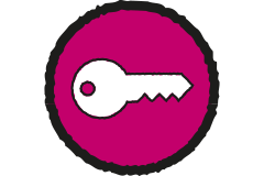 Symbol für Schlüsseldienst