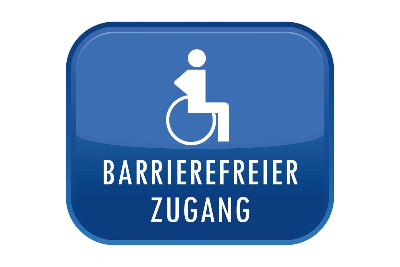Schild barrierefreier Zugang