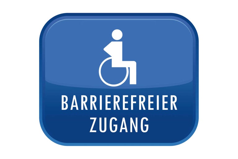 Schild barrierefreier Zugang