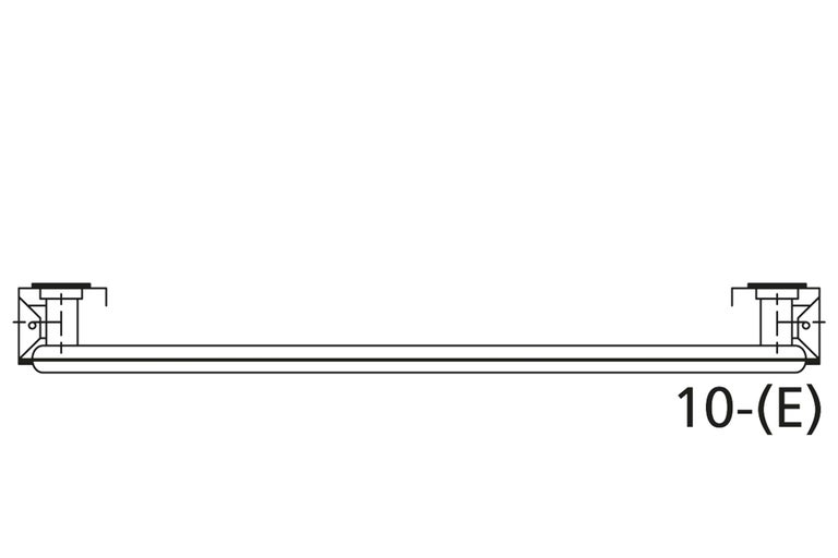 Technische Zeichnung einer Handtuchstange