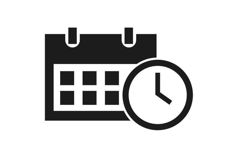 Kalender und Uhr Symbol
