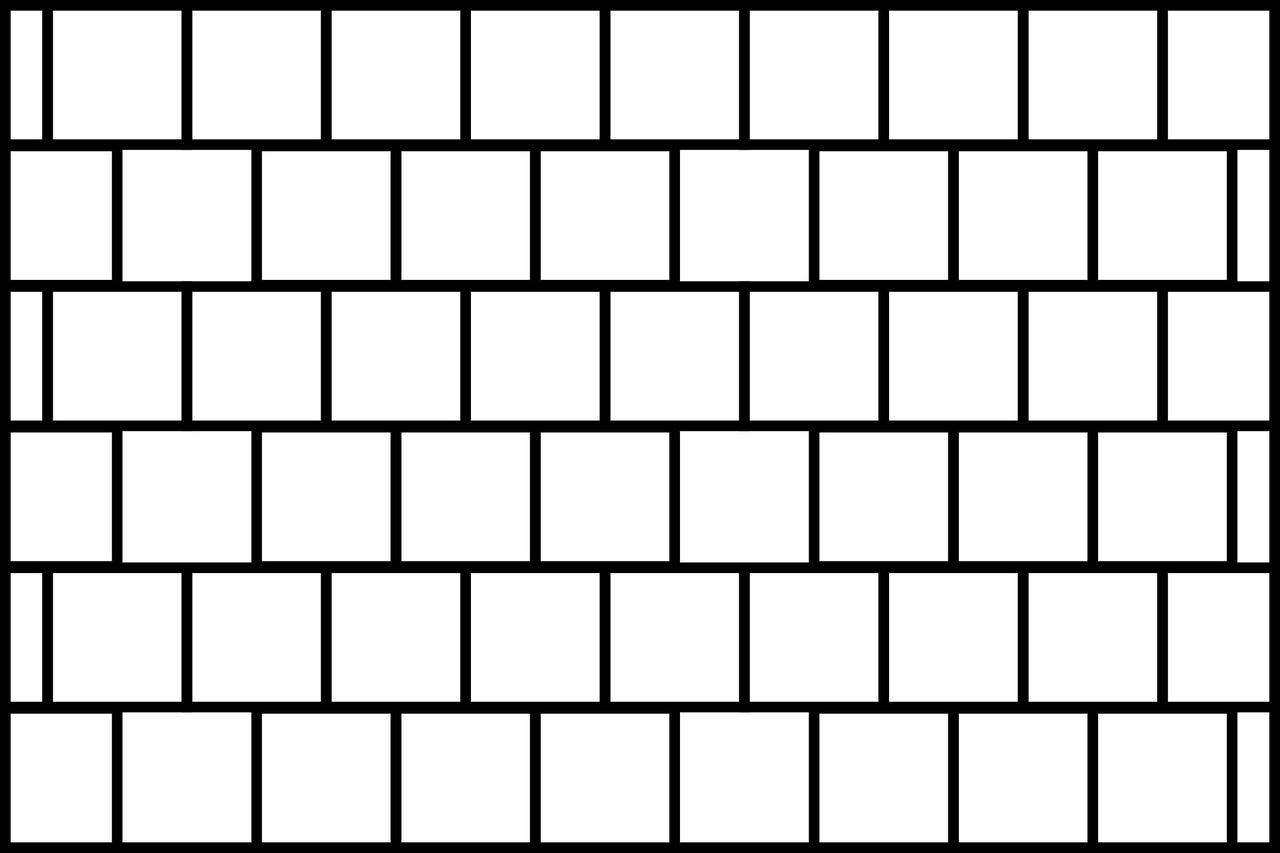 Symbol für Verlegebild im Mauerverband.