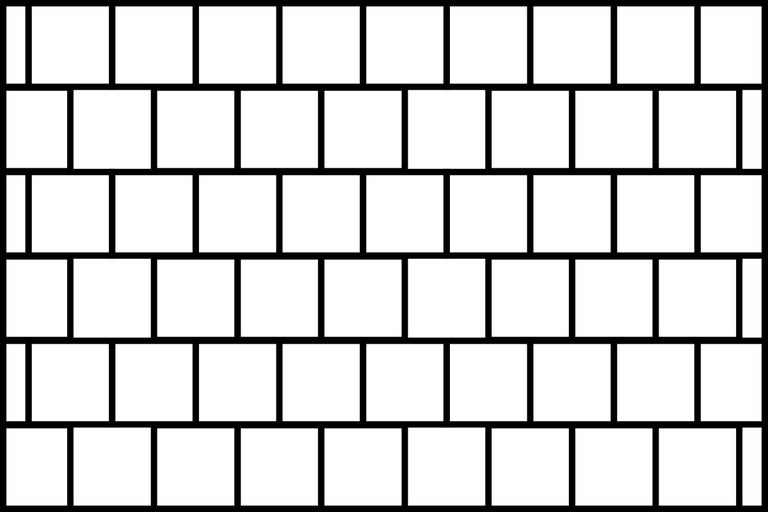 Symbol für Verlegebild im Mauerverband.