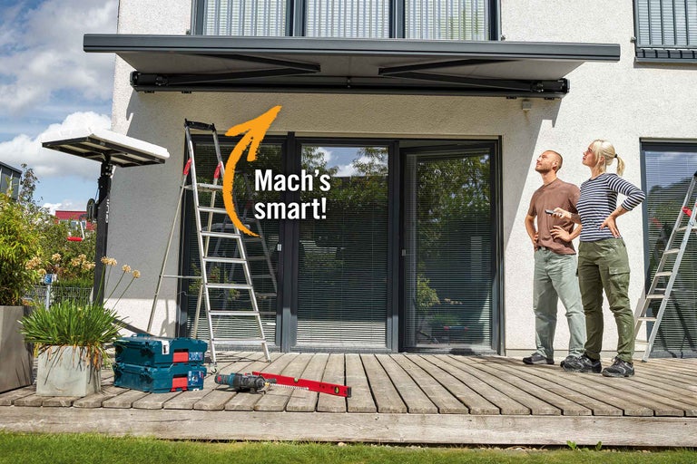 Terrasse beschatten und vor Sonne schützen