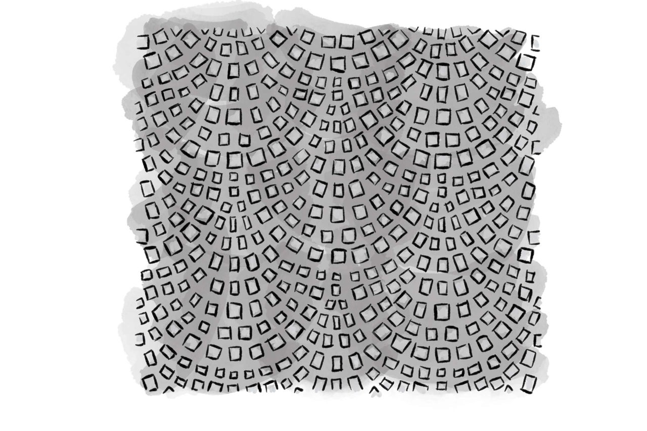 Illustration mit sich wiederholendem Quadratmuster