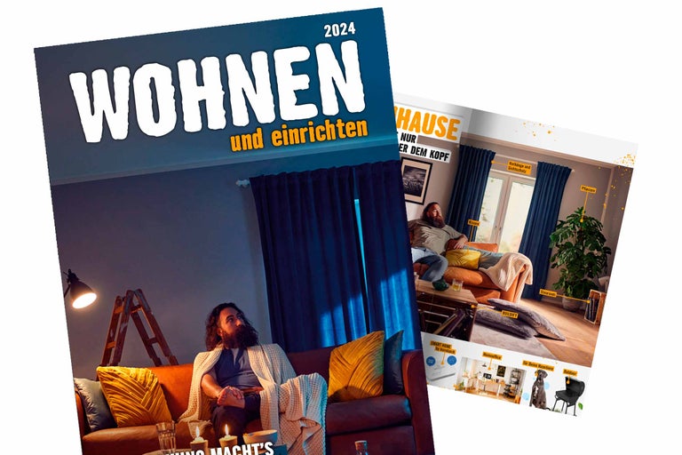 Hornbach Magazin Wohnen und Einrichten 2024 mit Wohnszenen
