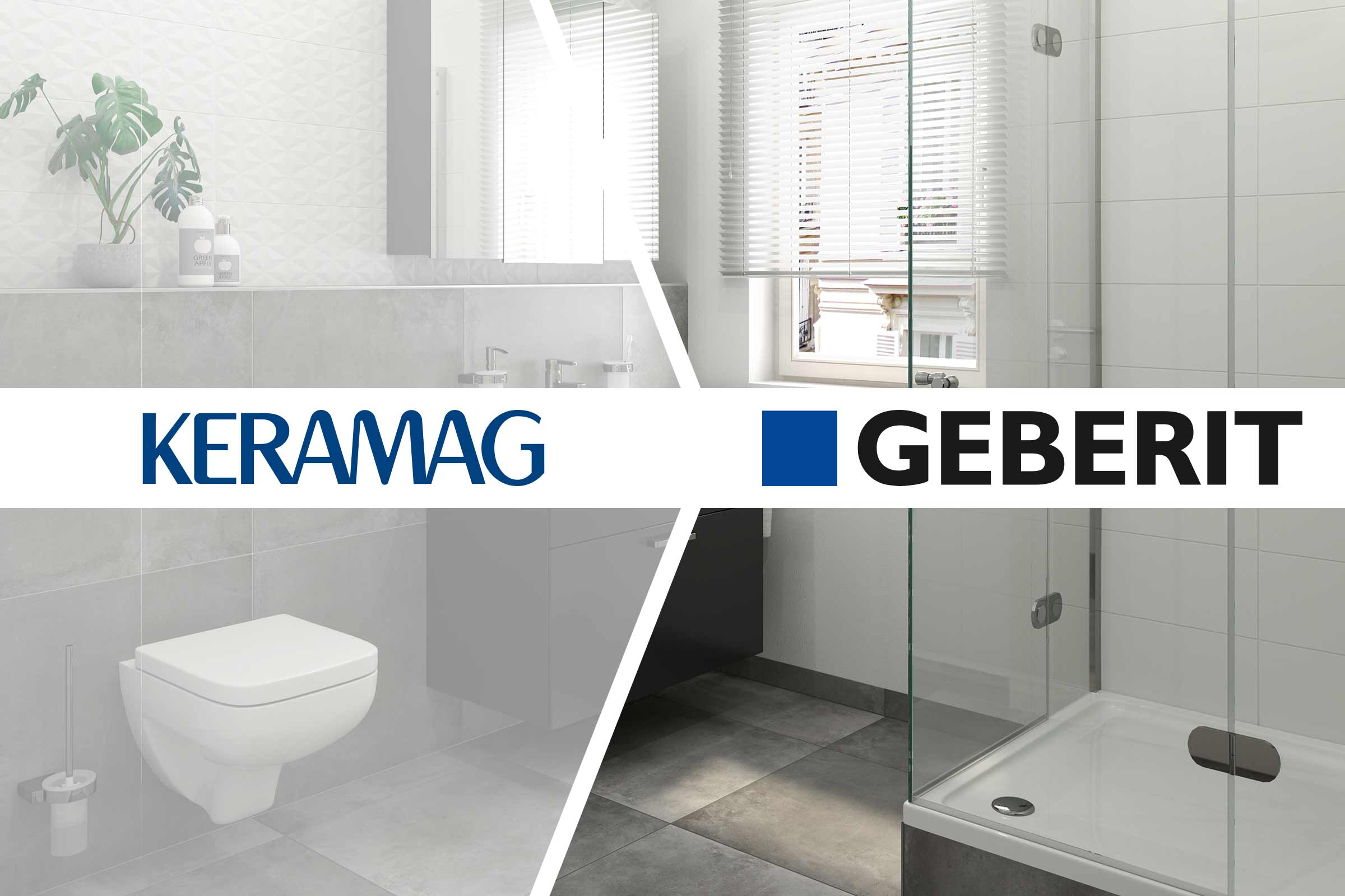 Modernes Badezimmer mit Produkten von Keramag und Geberit