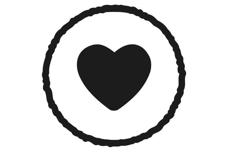 Herzsymbol in einem Kreis