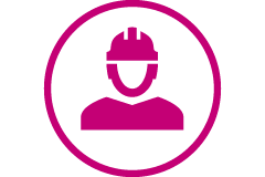 Symbol für Person mit Schutzhelm