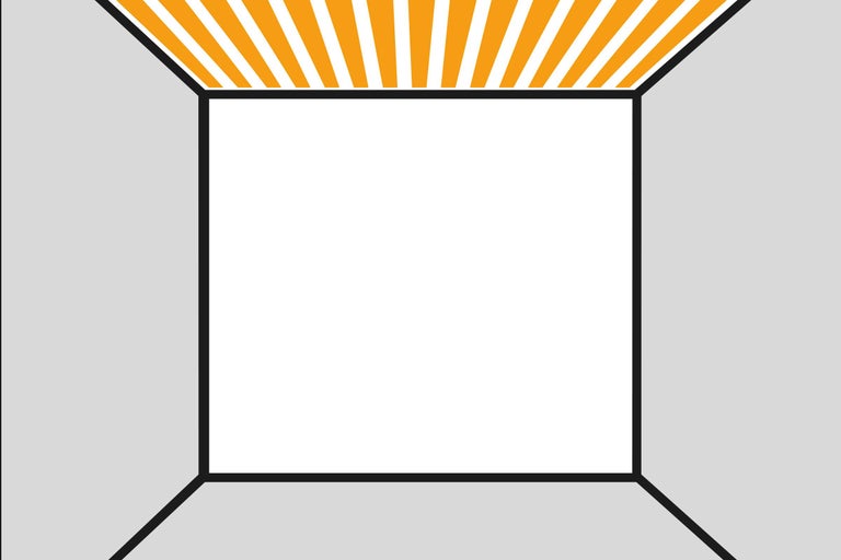 Raumecke mit Deckenmuster