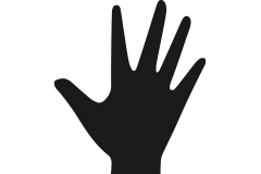 Symbol für vier Finger