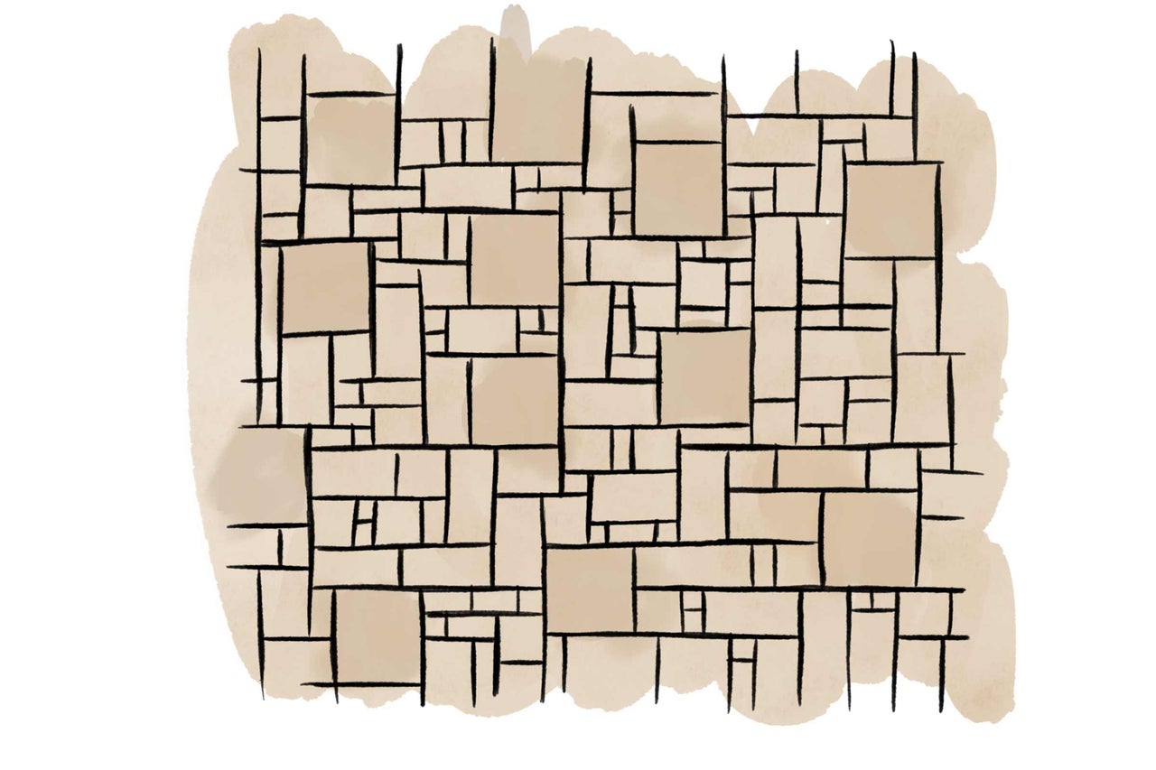 Illustration mit Rechtecken und Linien