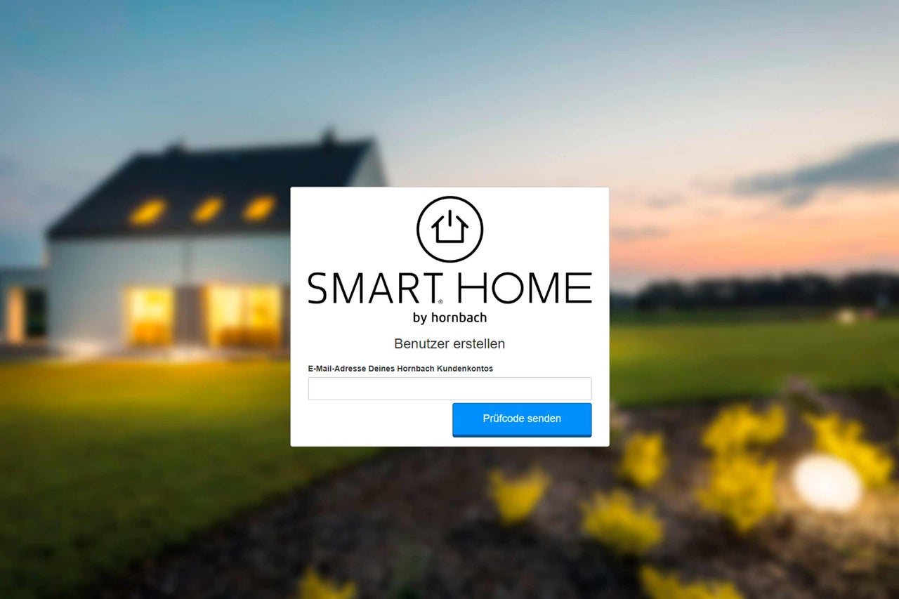 Smart Home by Hornbach Benutzer erstellen