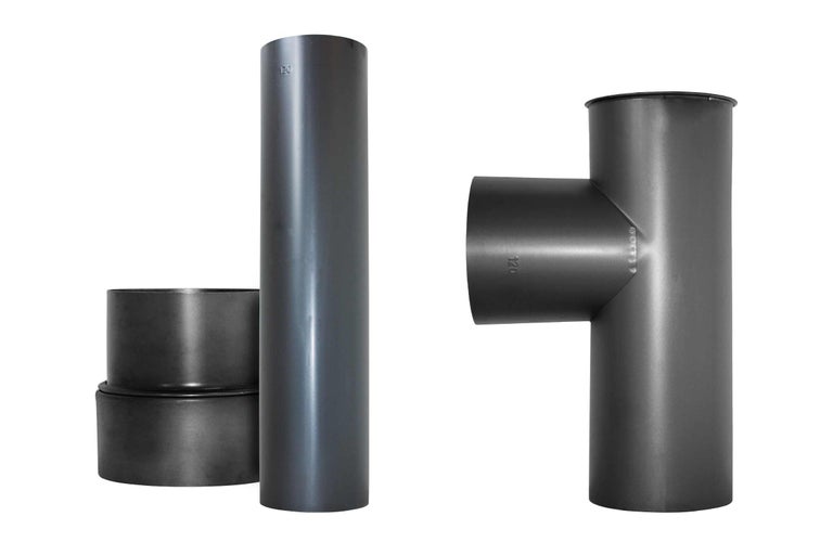 Ofenrohr-Set mit T-Stück und Rohrstutzen