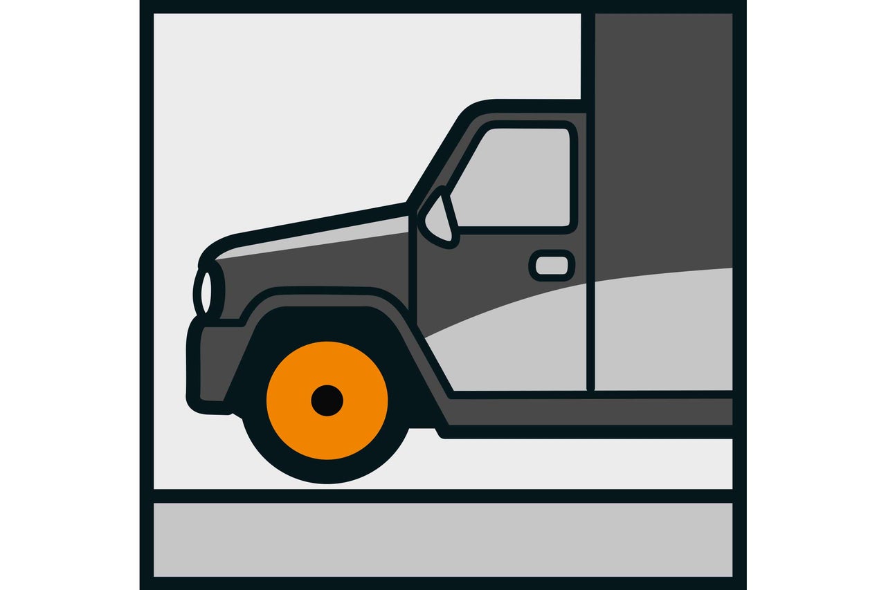 Symbol für einen LKW zur Warenlieferung