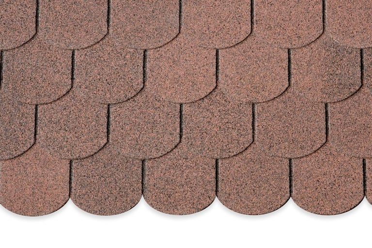 Nahaufnahme von Bitumenschindeln