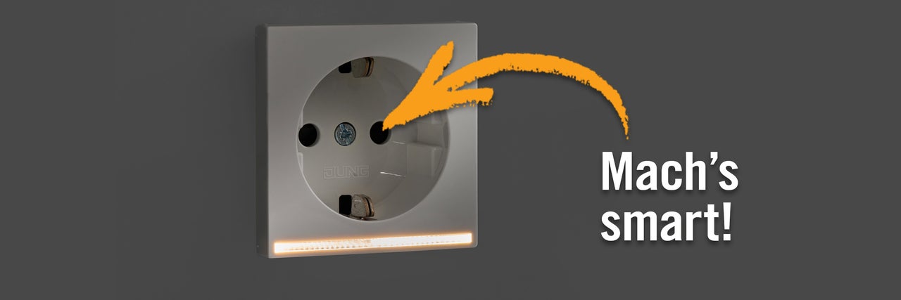 Jung Steckdose mit LED Orientierungslicht