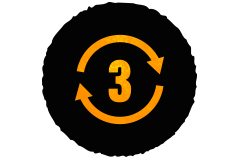 Drei Umdrehungen Symbol