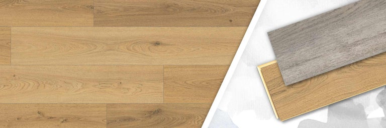Ansicht von Laminatbodenpaneelen mit Holzstruktur