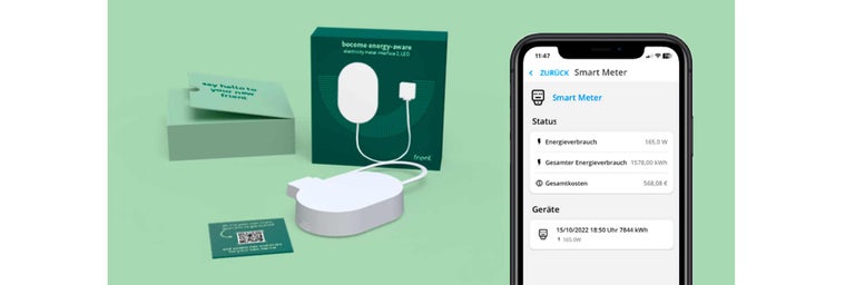 friont Stromsensor mit Smartphone-App zur Energieverbrauchsanalyse