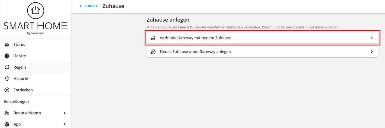 Smart Home App zur Konfiguration der Hausautomation