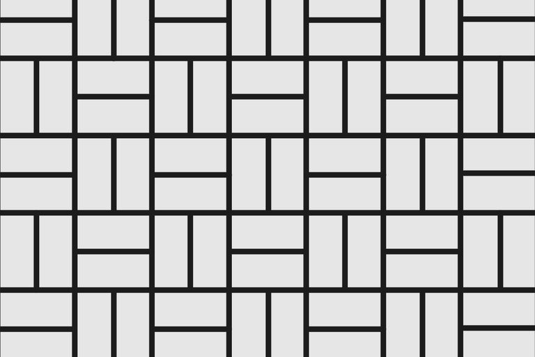 Muster aus rechteckigen Fliesen, Mauerverband