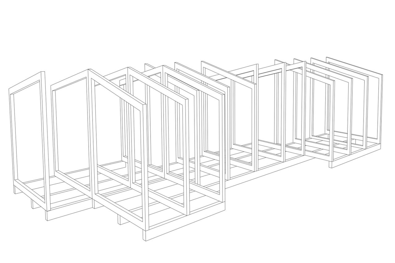 Illustration eines Regalsystems