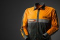 Arbeitsjacke mit langen Ärmeln, Knopfleiste und Hornbach Logo