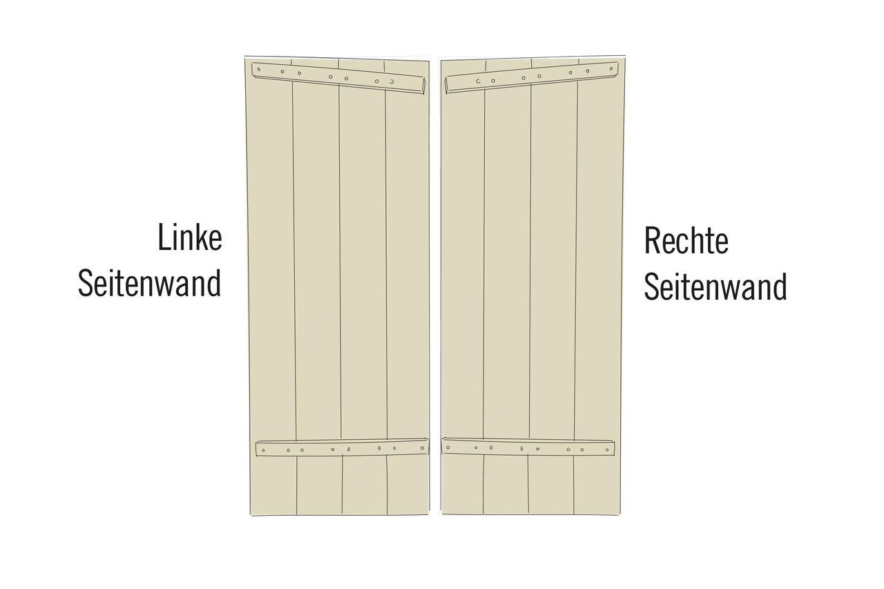 Linke und rechte Seitenwand
