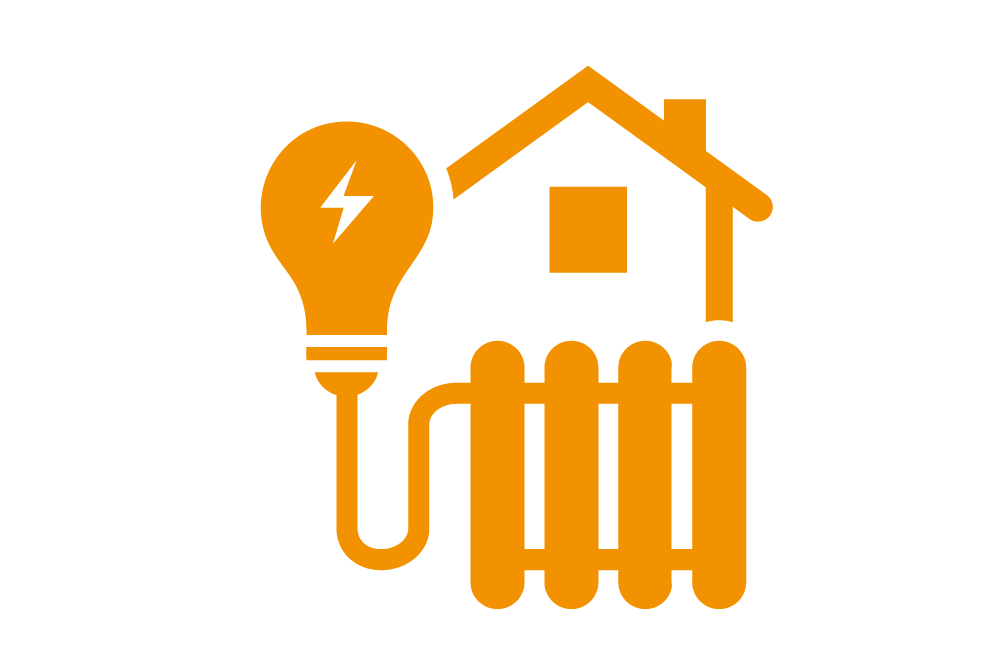 Symbol für Energieeffizienz im Haus