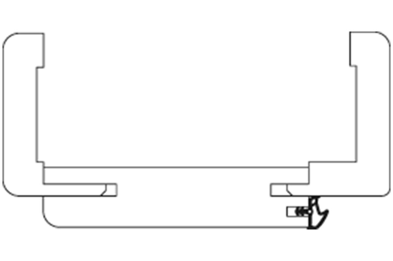 Schematische Darstellung eines Profils mit Befestigung