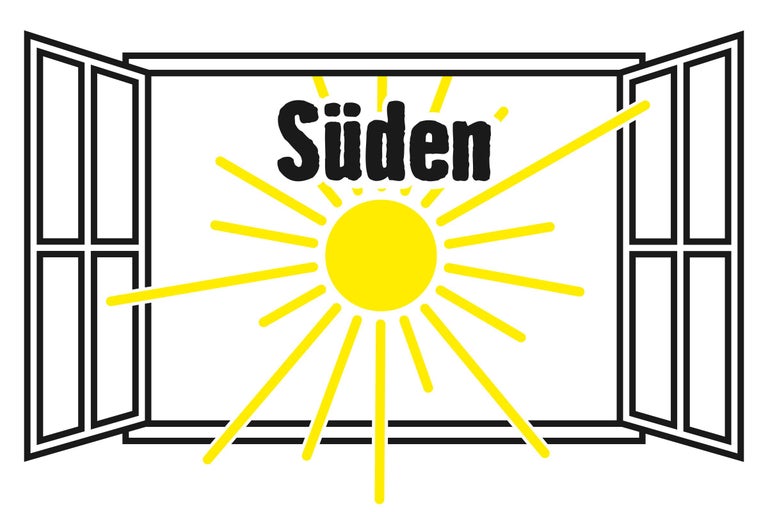 Symbol Südausrichtung