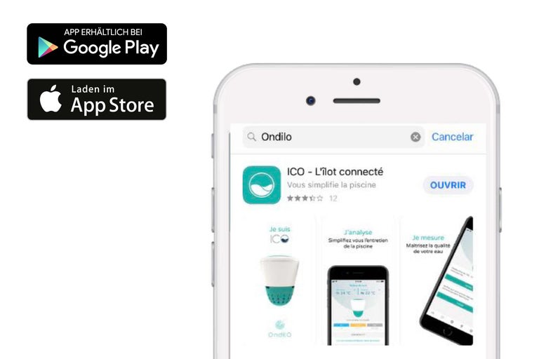 Ondilo App verfügbar im Google Play Store und im App Store