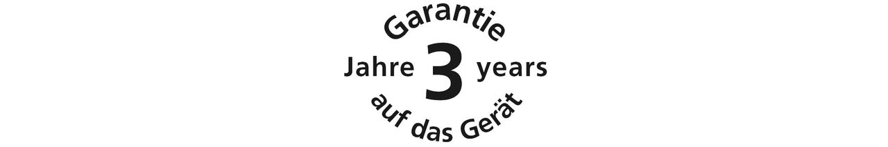 3 Jahre Garantie auf das Gerät